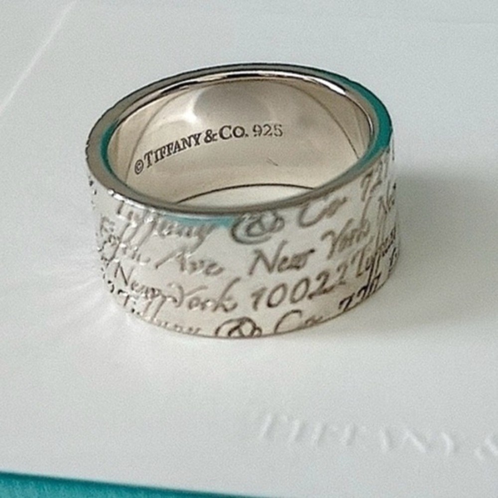 Size 8 1/2 Tiffany & Co. Notes Wide Band Ring